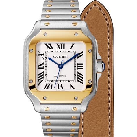 cartier santos gold strap.